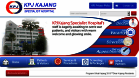 What Kpjkajang.com website looked like in 2016 (7 years ago)