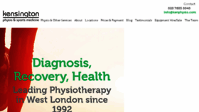 What Kenphysio.com website looked like in 2016 (7 years ago)