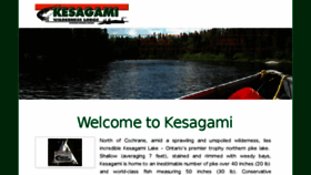 What Kesagami.com website looked like in 2016 (7 years ago)