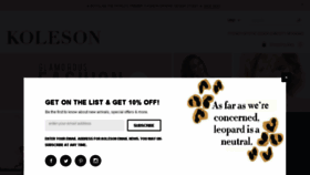 What Koleson.com website looked like in 2016 (7 years ago)