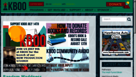 What Kboo.fm website looked like in 2016 (7 years ago)