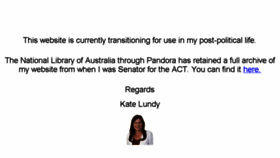 What Katelundy.com.au website looked like in 2016 (9 years ago)