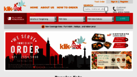 What Klik-eat.com website looked like in 2016 (7 years ago)