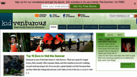 What Kidventurous.com website looked like in 2016 (7 years ago)