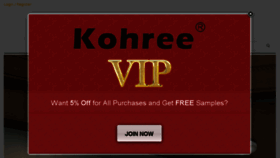 What Kohree.com website looked like in 2016 (7 years ago)