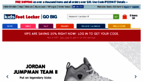 What Kidsfootlocker.com website looked like in 2016 (7 years ago)