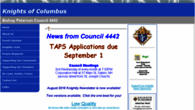 What Kofc4442.org website looked like in 2016 (7 years ago)