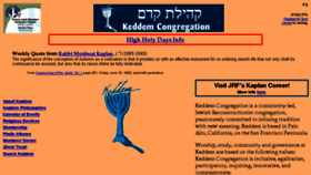 What Keddem.org website looked like in 2016 (7 years ago)