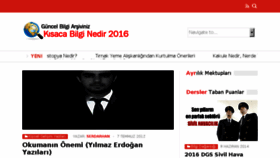 What Kisacabilginedir2016.com website looked like in 2016 (7 years ago)