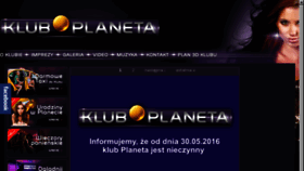 What Klubplaneta.pl website looked like in 2016 (7 years ago)