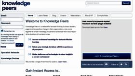 What Knowledgepeers.com website looked like in 2016 (7 years ago)