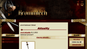 What Krommlech.eu website looked like in 2016 (7 years ago)