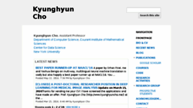 What Kyunghyuncho.me website looked like in 2016 (7 years ago)