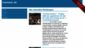 What Klamauk.de website looked like in 2016 (7 years ago)