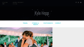 What Kylehepp.com website looked like in 2016 (7 years ago)