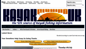 What Kayakfishinguk.co.uk website looked like in 2016 (7 years ago)