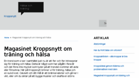 What Kroppsnytt.se website looked like in 2016 (7 years ago)