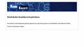 What Koulukaverit.com website looked like in 2016 (7 years ago)