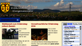 What Klingenmuenster.de website looked like in 2016 (7 years ago)
