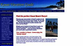 What Kauai-vacation-guide.com website looked like in 2016 (7 years ago)