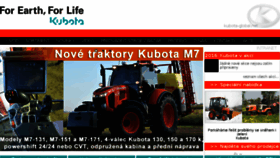 What Kubota.cz website looked like in 2016 (7 years ago)