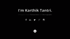 What Karthiktantri.com website looked like in 2016 (7 years ago)