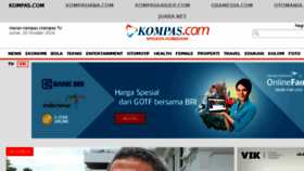 What Kompas.co.id website looked like in 2016 (7 years ago)