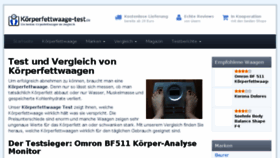 What Koerperfettwaage-test.de website looked like in 2016 (7 years ago)