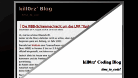 What Kill0rz.com website looked like in 2016 (7 years ago)