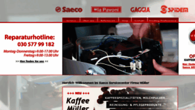 What Kaffeemueller.de website looked like in 2016 (7 years ago)