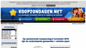 What Koopzondagen.net website looked like in 2016 (7 years ago)