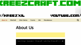 What Kreezcraft.com website looked like in 2016 (7 years ago)