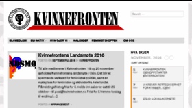 What Kvinnefronten.no website looked like in 2016 (7 years ago)