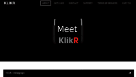 What Klikr.mobi website looked like in 2016 (7 years ago)