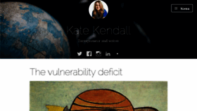 What Katekendall.com website looked like in 2016 (7 years ago)