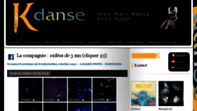 What K-danse.net website looked like in 2016 (7 years ago)