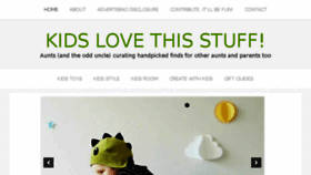 What Kidslovethisstuff.com website looked like in 2016 (7 years ago)
