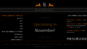 What Kamelotauctions.com website looked like in 2016 (7 years ago)