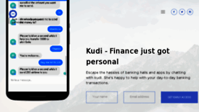 What Kudi.ai website looked like in 2016 (7 years ago)