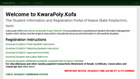 What Kwarapoly.waeup.org website looked like in 2016 (9 years ago)