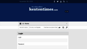 What Kentontimes.com website looked like in 2016 (7 years ago)