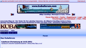 What Kubaforen.de website looked like in 2016 (7 years ago)