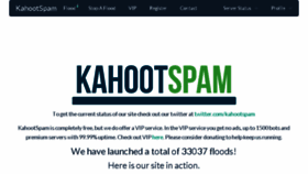 What Kahootspam.com website looked like in 2016 (7 years ago)
