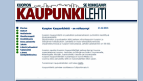 What Kuopionkaupunkilehti.fi website looked like in 2016 (7 years ago)