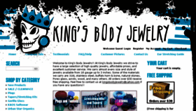 What Kingsbodyjewelry.com website looked like in 2016 (7 years ago)