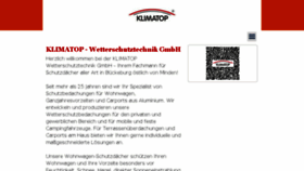 What Klimatop.de website looked like in 2016 (7 years ago)