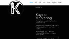 What Kayzoe.com website looked like in 2016 (7 years ago)