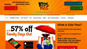 What Kidspass.co.uk website looked like in 2016 (7 years ago)