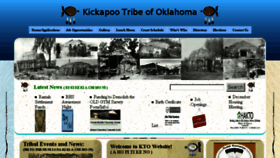 What Kickapootribeofoklahoma.com website looked like in 2016 (7 years ago)