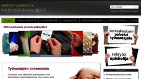 What Korkeakouluosaajat.fi website looked like in 2016 (7 years ago)